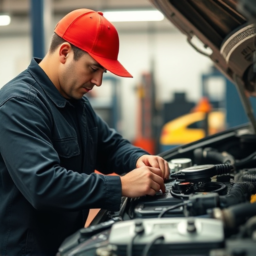 auto technician working