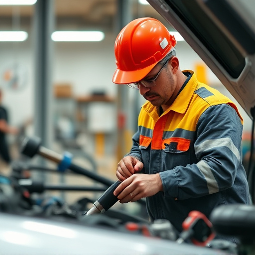 auto technician working