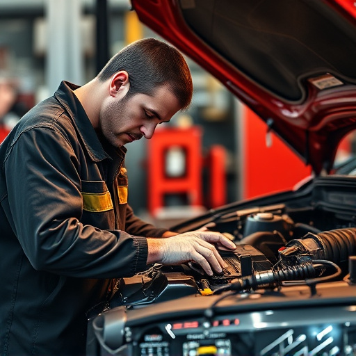 auto technician working