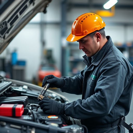 auto technician working