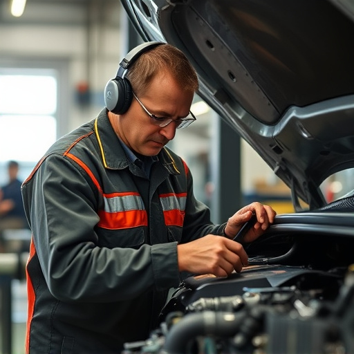 auto technician working