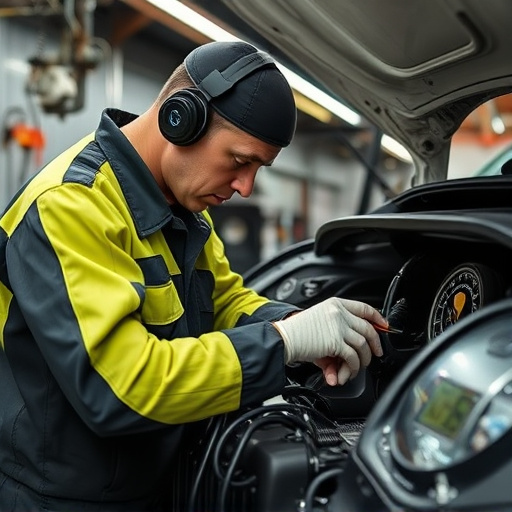 auto technician working