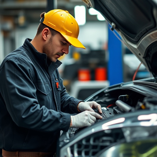 auto technician working