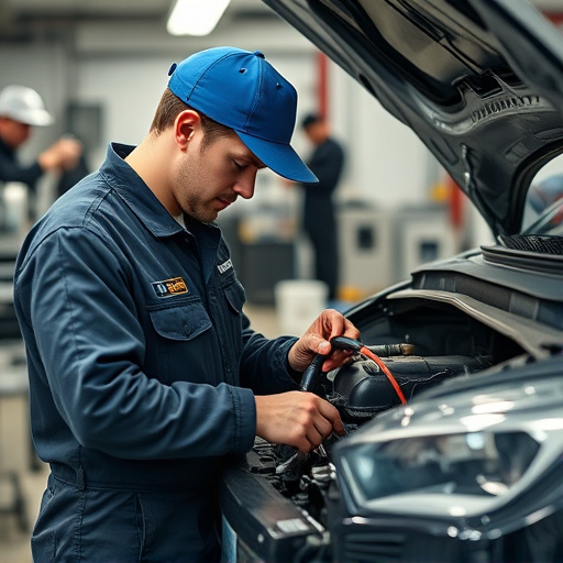 auto technician working