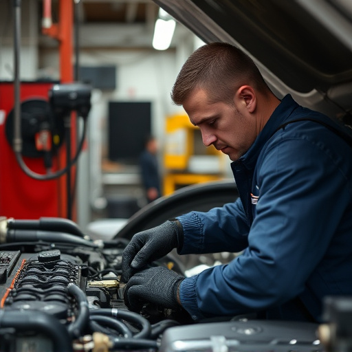 auto technician working