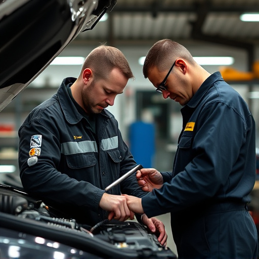 auto technician working
