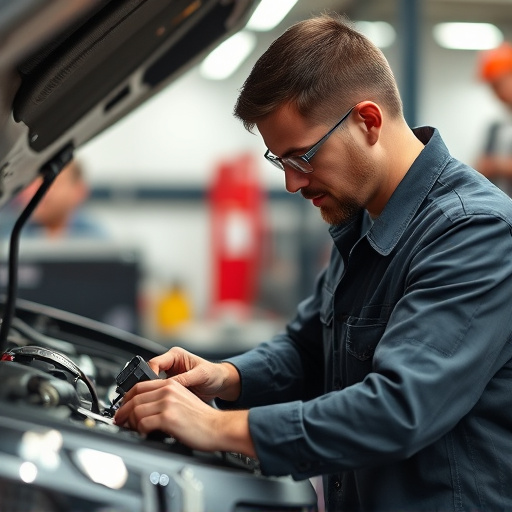 auto technician working