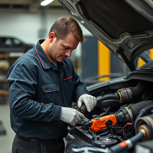 auto technician working