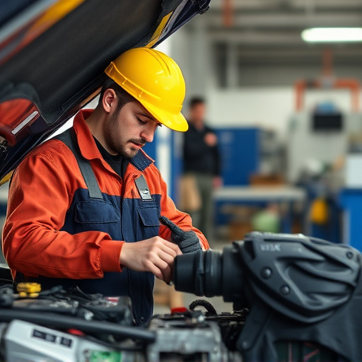 auto technician working