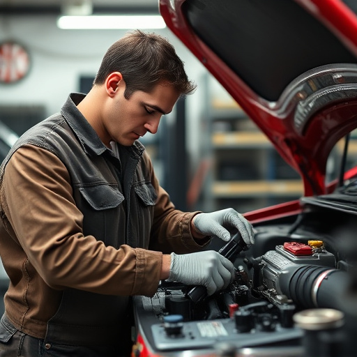 auto technician working