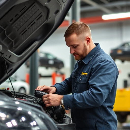 auto technician working