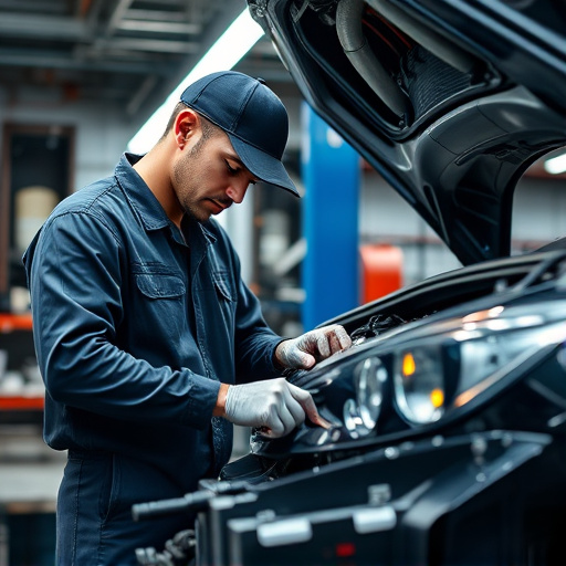 auto technician working