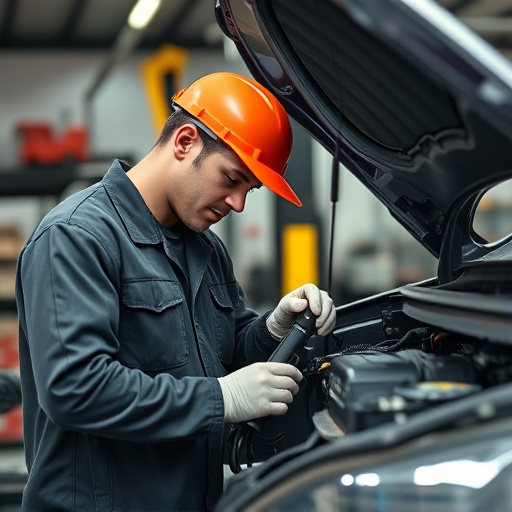 auto technician working