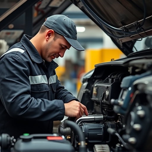 auto technician working