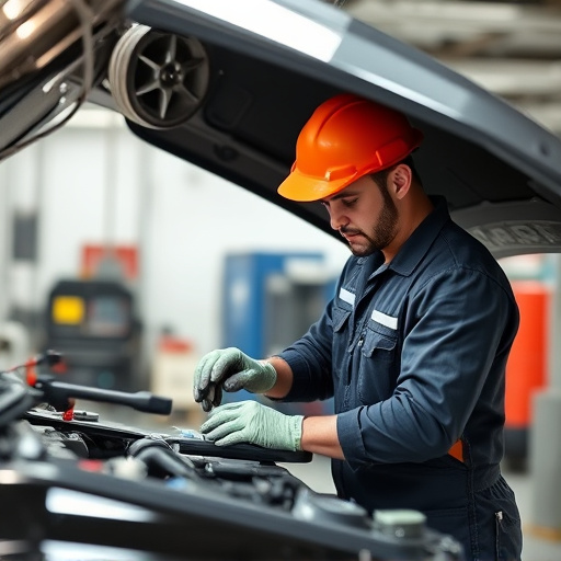 auto technician working