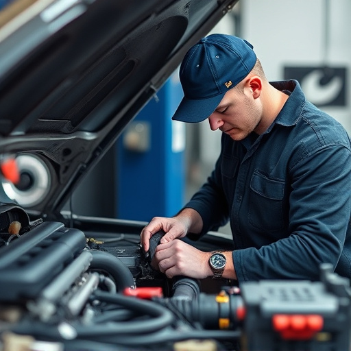auto technician working