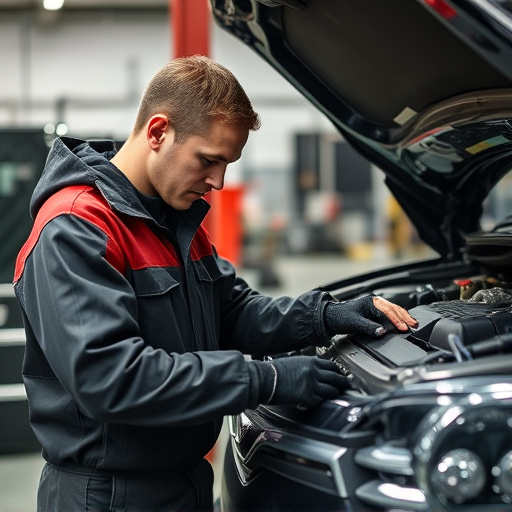 auto technician working
