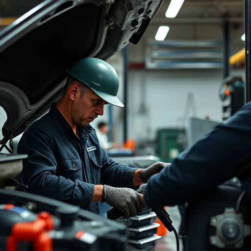 auto technician working