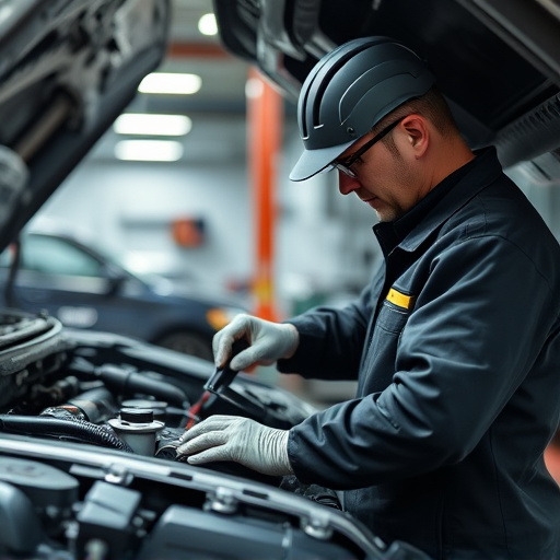auto technician working