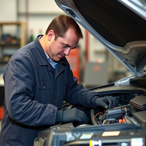auto technician working