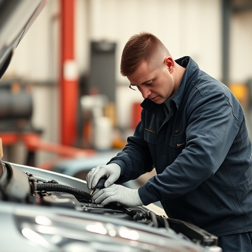 auto technician working