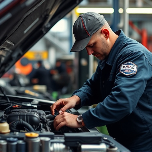 auto technician working