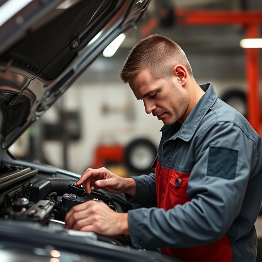 auto technician working