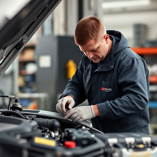 auto technician working
