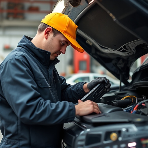 auto technician working