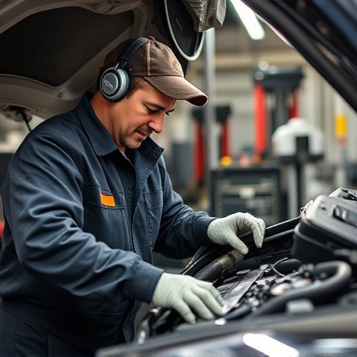 auto technician working