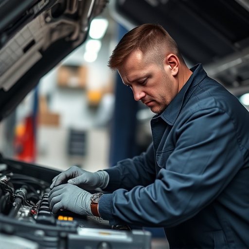 auto technician working
