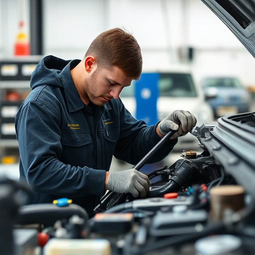 auto technician working