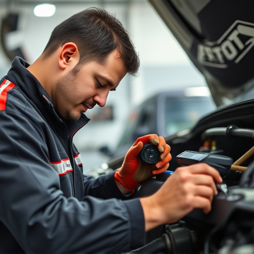 auto technician working