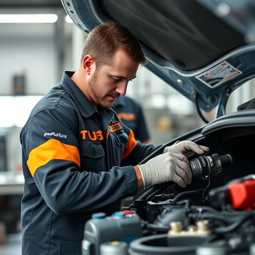 auto technician working