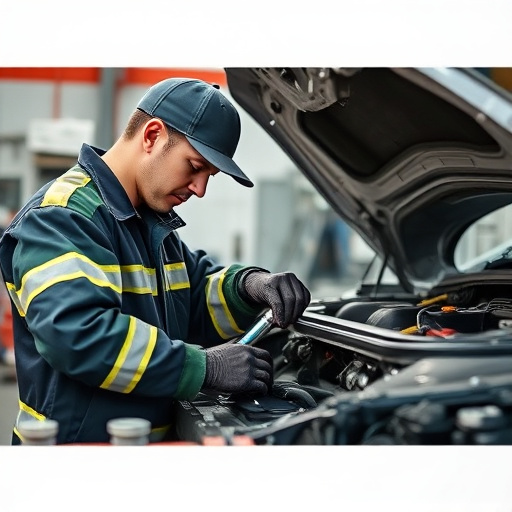 auto technician working
