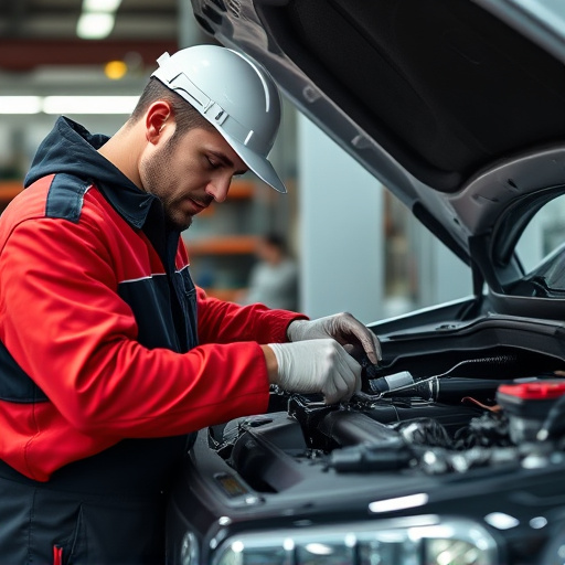 auto technician working