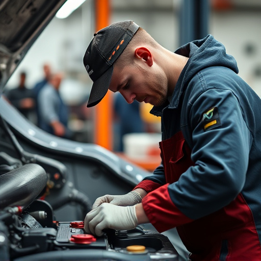 auto technician working