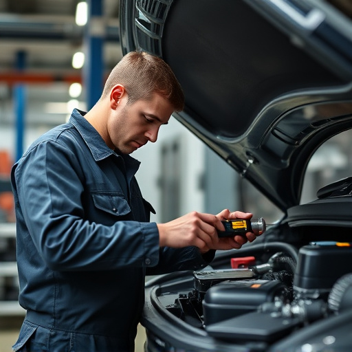 auto technician working