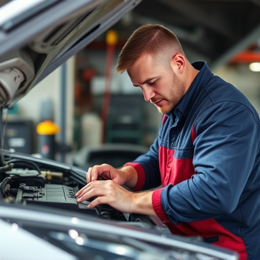 auto technician working