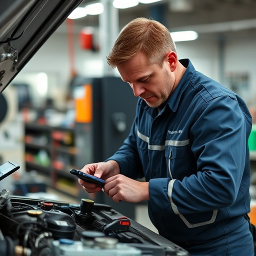 auto technician working
