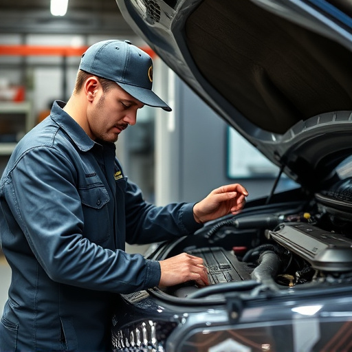 auto technician working