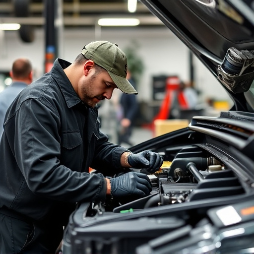 auto technician working