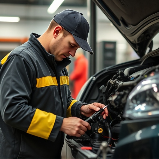 auto technician working