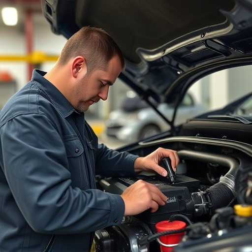 auto technician working