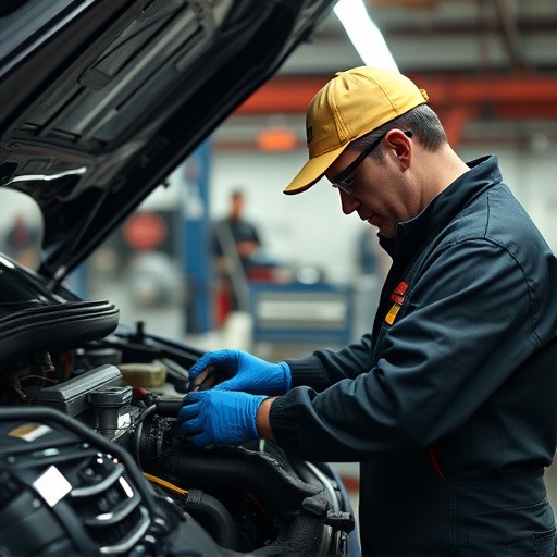 auto technician working