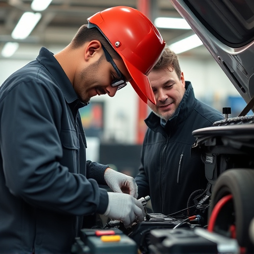auto technician working