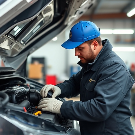auto technician working
