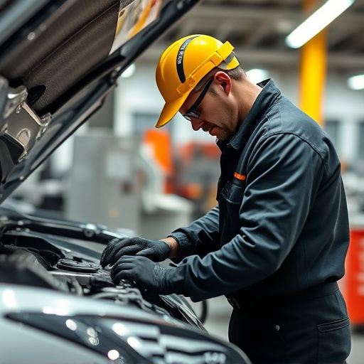 auto technician working