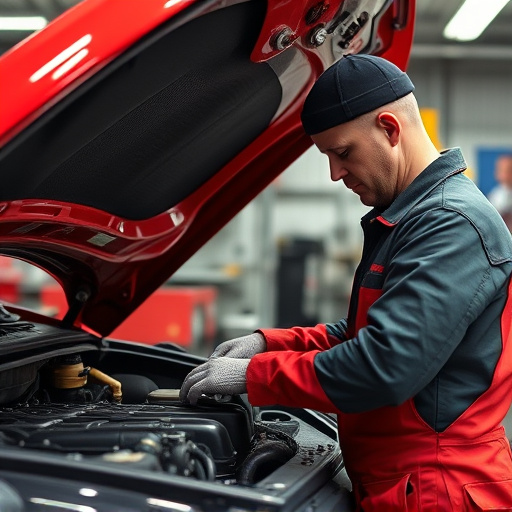 auto technician working