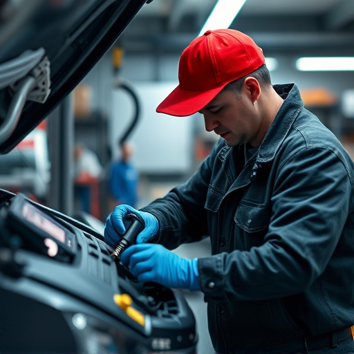 auto technician working